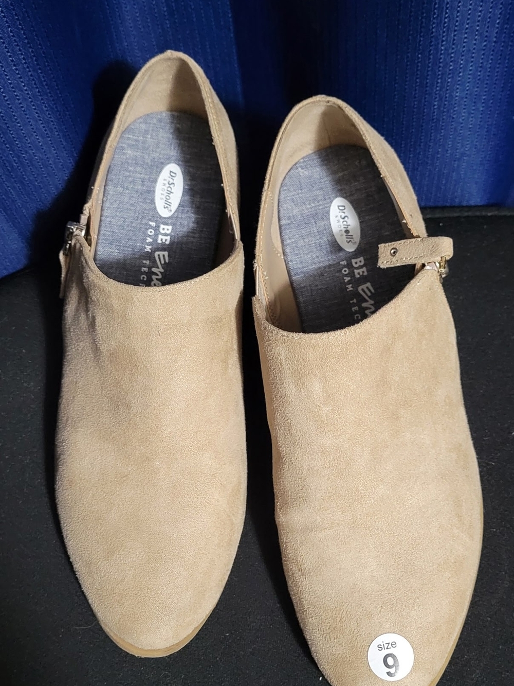 Dr. Scholl's Women's Beige Suede Ankle Booties